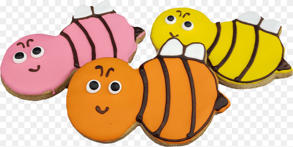 Bee Cookieclass Honeybee, Cream, Dessert, Food, Icing Png Image
