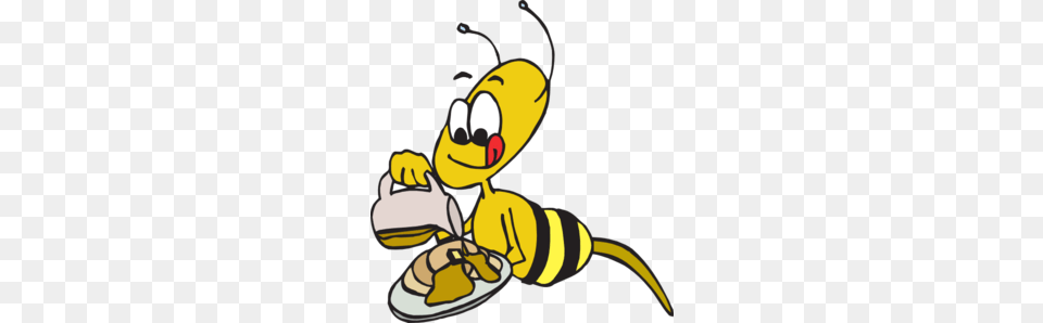 Bee Eating Pancakes Clip Art, Animal, Insect, Invertebrate, Wasp Free Transparent Png
