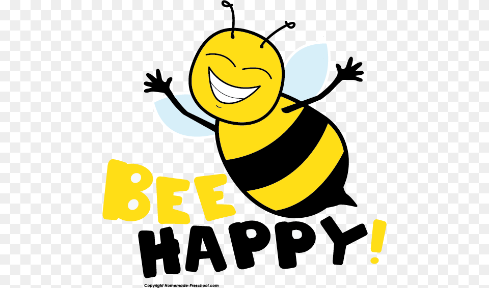 Bee Happy Clipart, Animal, Honey Bee, Insect, Invertebrate Png