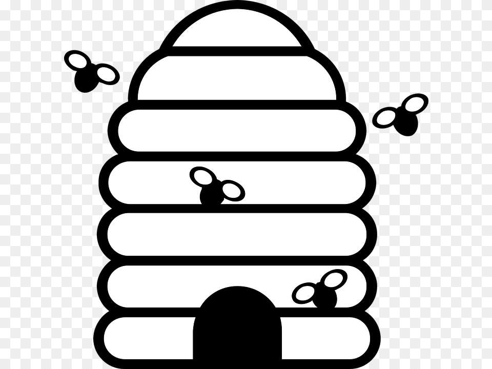 Bee Hive Clipart Transparent, Silhouette Png