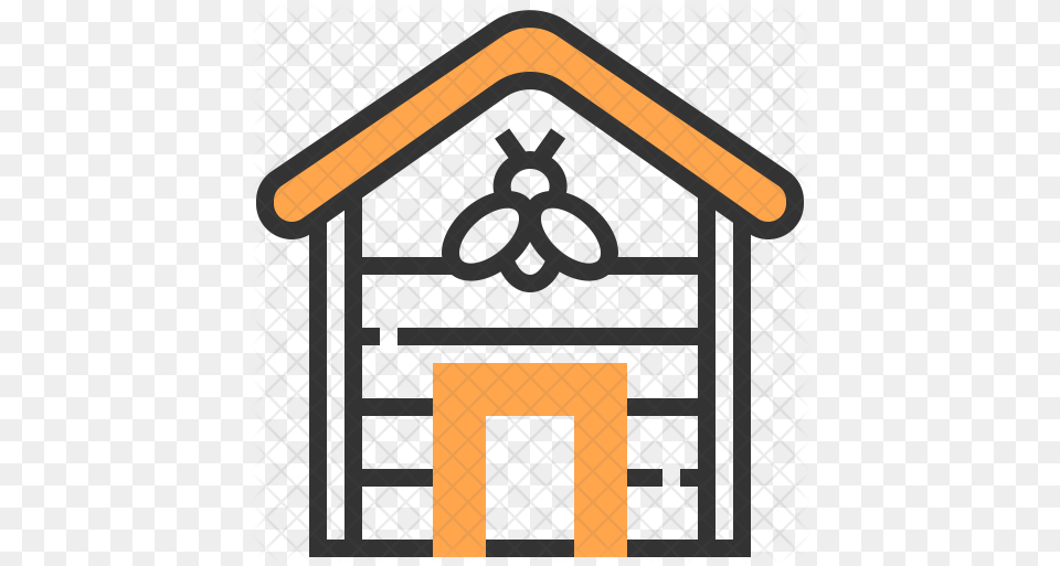 Bee House Icon Dog House Clipart Black And White, Gate, Dog House, Indoors Png