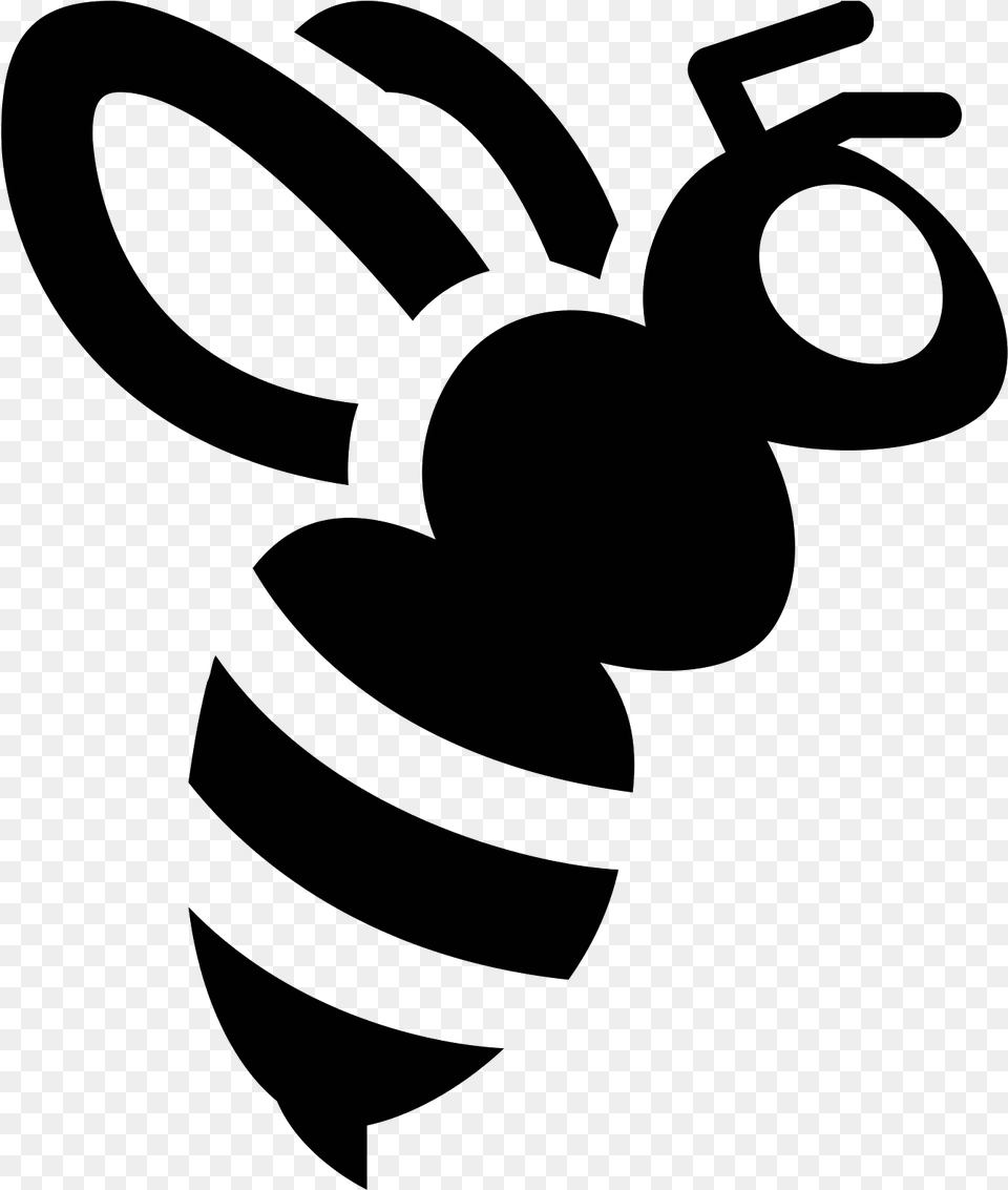 Bee Icon, Gray Free Png Download