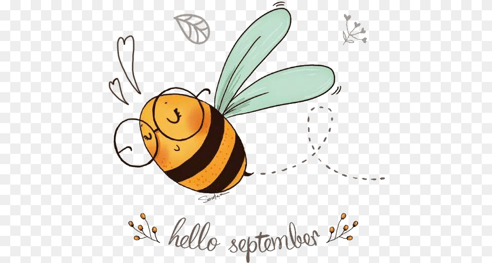 Bee Illustration Cute Animal Drawings Cute Bee Hello Cute Illustration Gebraucht Angebot Zuletzt Aktualisiert, Honey Bee, Insect, Invertebrate, Wasp Free Png Download