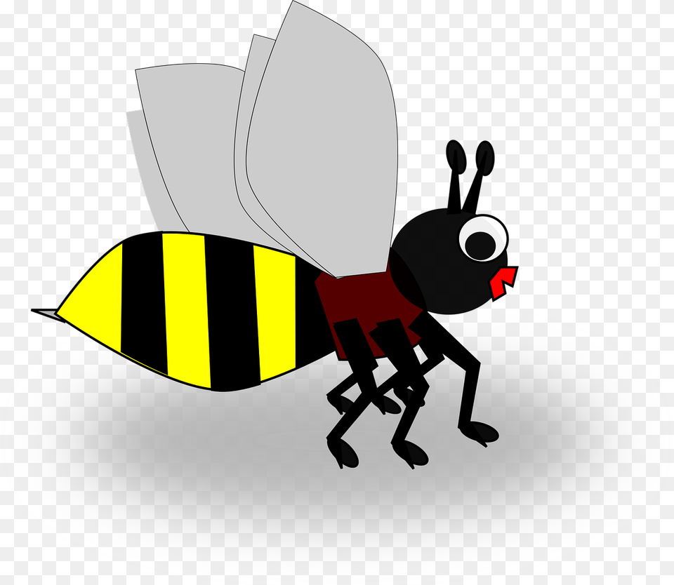 Bee Insect Simple Picture Honey Bee, Animal, Invertebrate, Wasp, Cream Free Png Download