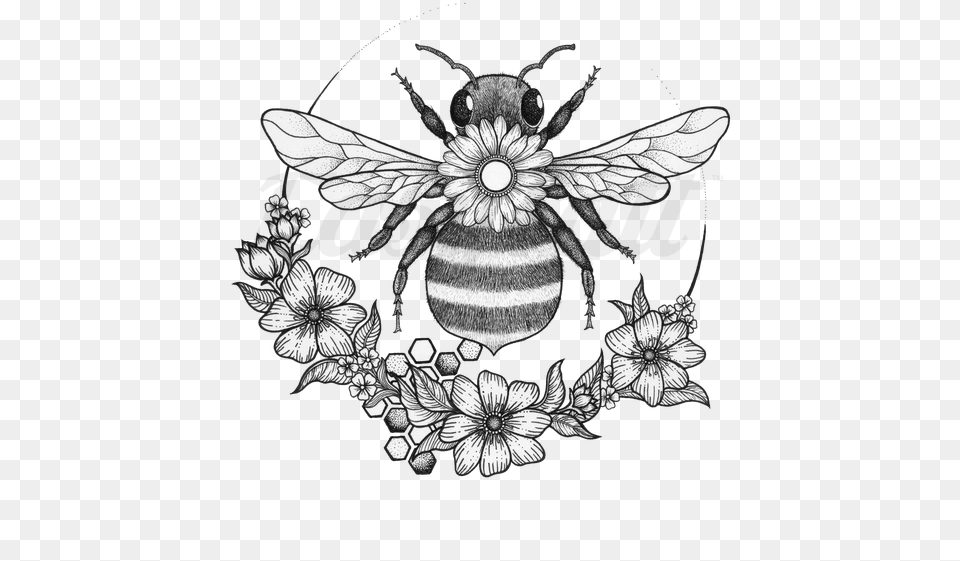 Bee Kind 69 Tattoo, Animal, Insect, Invertebrate, Wasp Png