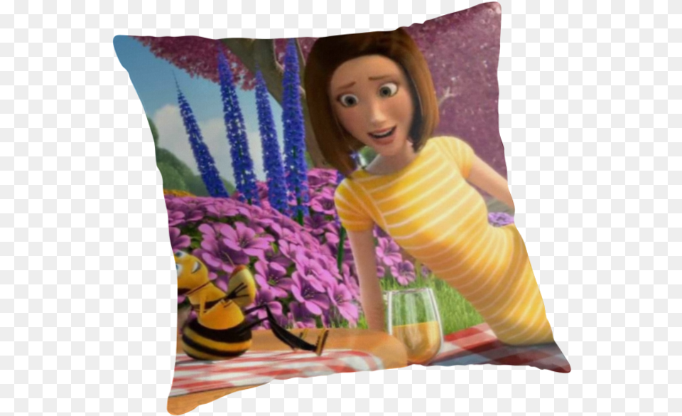Bee Movie Vanessa Cushion, Home Decor, Child, Person, Girl Free Transparent Png