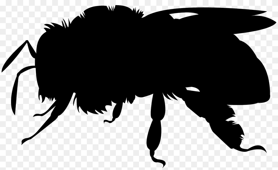 Bee Silhouette, Animal, Insect, Invertebrate, Wasp Png Image