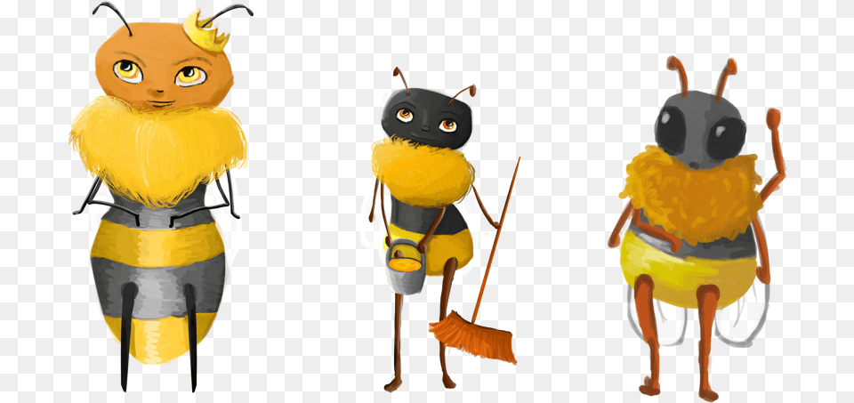 Bee Transparent Worker Abejas Obrera Zanganos Y Reina, Cleaning, Person, Toy, Animal Png