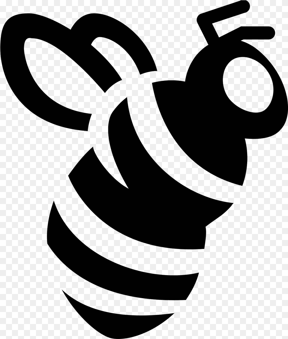 Bee Vector For On Mbtskoudsalg Bee Vector Black And White, Gray Png Image