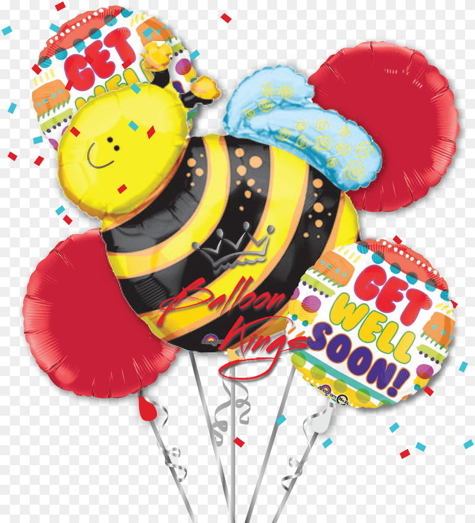 Bee Well Soon Bouquet Bee, Balloon Png