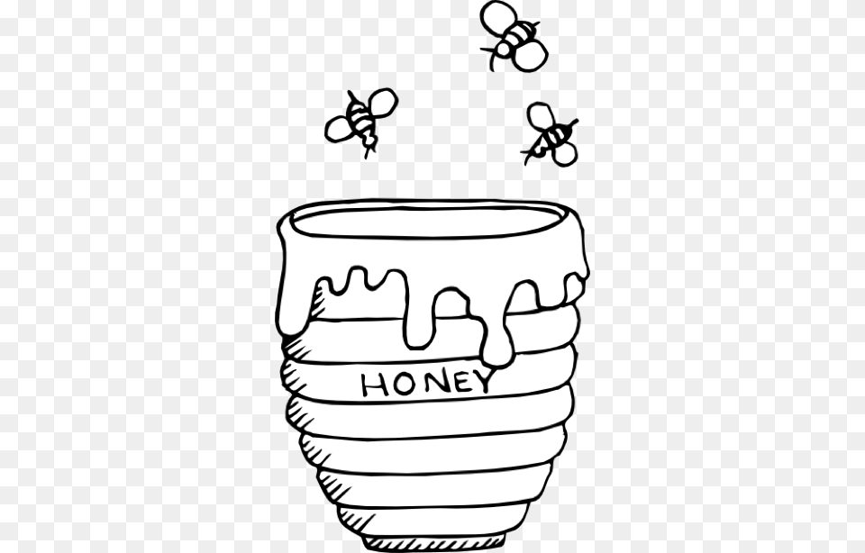 Bee With Turkey Clipart Black And White Collection, Stencil, Bowl, Beverage, Cup Free Png
