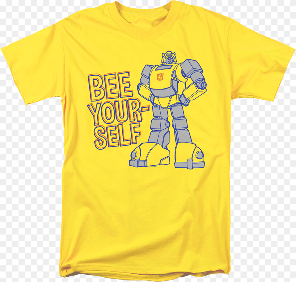 Bee Yourself Bumblebee Transformers T Shirt Active Shirt, Clothing, T-shirt, Baby, Person Png Image