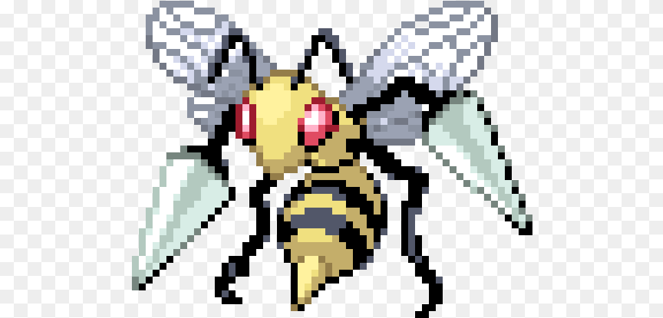 Beedrill 1st Gen Pokemon Pixel Art, Animal, Bee, Insect, Invertebrate Png