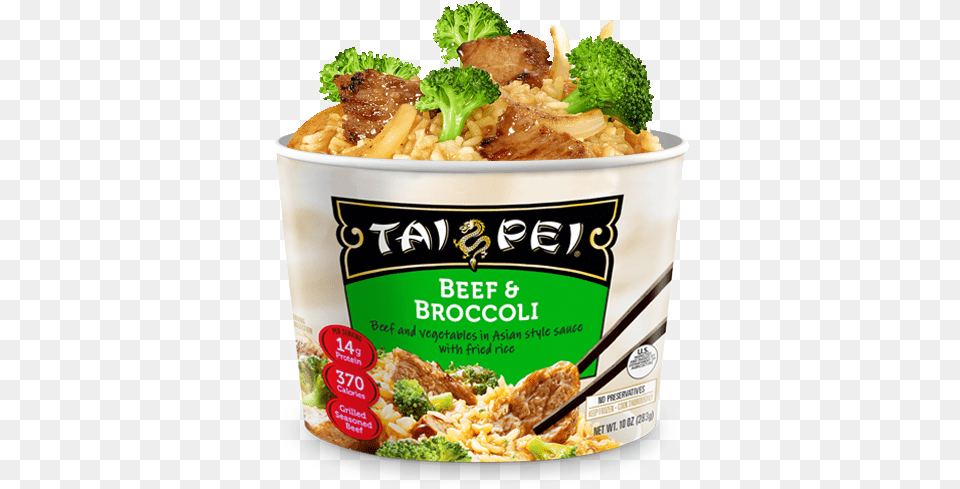 Beef Amp Broccoli From Tai Pei Asian Foods Pail Beef And Broccoli Microwave, Food, Lunch, Meal, Plant Png Image