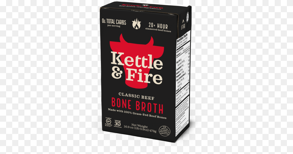 Beef Bone Broth Kettle And Fire Beef Bone Broth, Box, Cardboard, Carton Free Png Download