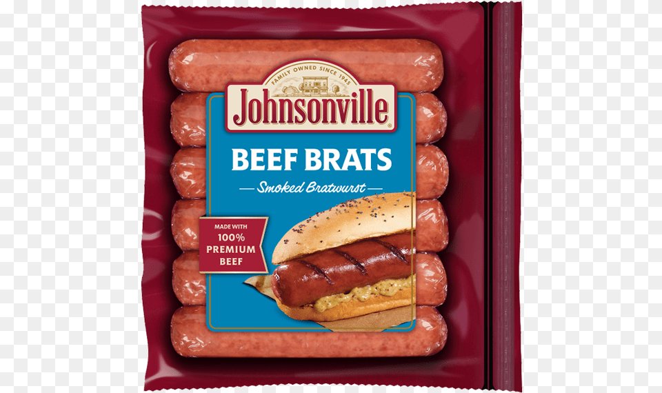 Beef Brats Johnsonville Beef Brats, Burger, Food, Hot Dog Free Transparent Png