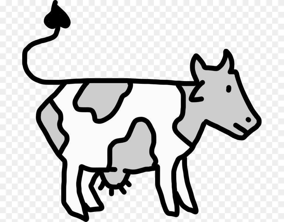 Beef Cattle Dairy Cattle Drawing Cartoon, Animal, Cow, Dairy Cow, Livestock Free Png Download