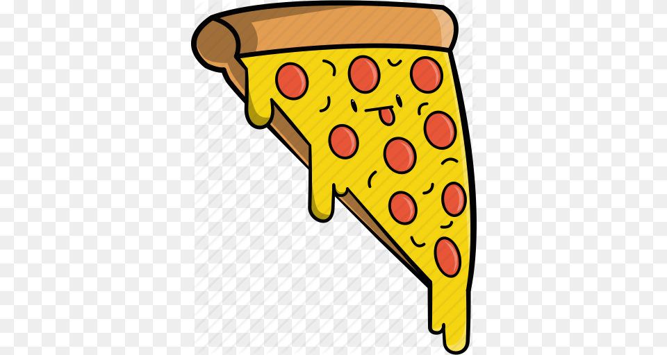 Beef Cheese Cute Fast Food Food Meet Pizza Icon, Text Png Image