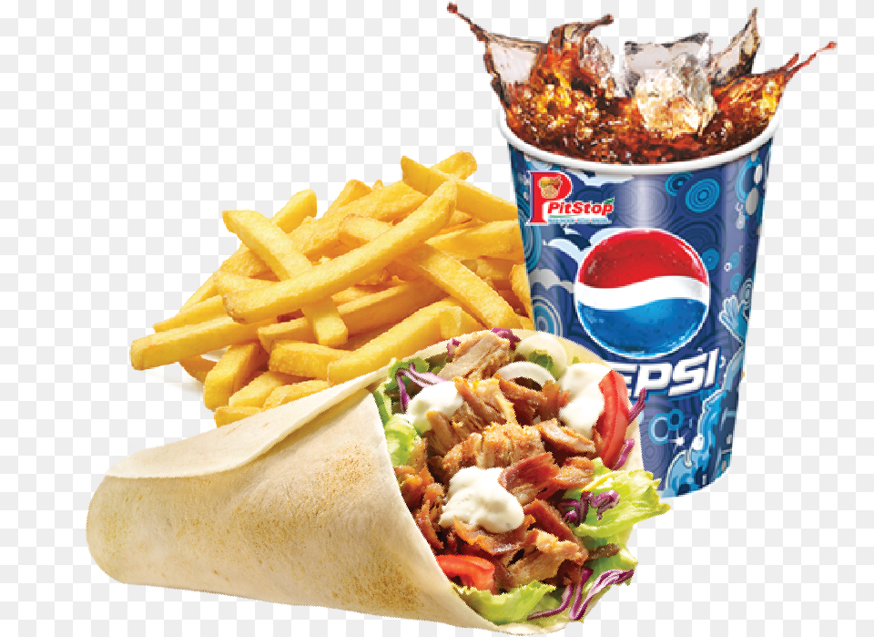 Beef Kebab Combo French Fries Drink Kebab Combo, Food, Can, Tin, Sandwich Wrap Free Png