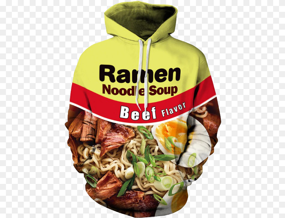 Beef Ramen Noodle Hoodie, Meal, Food, Lunch, Person Png