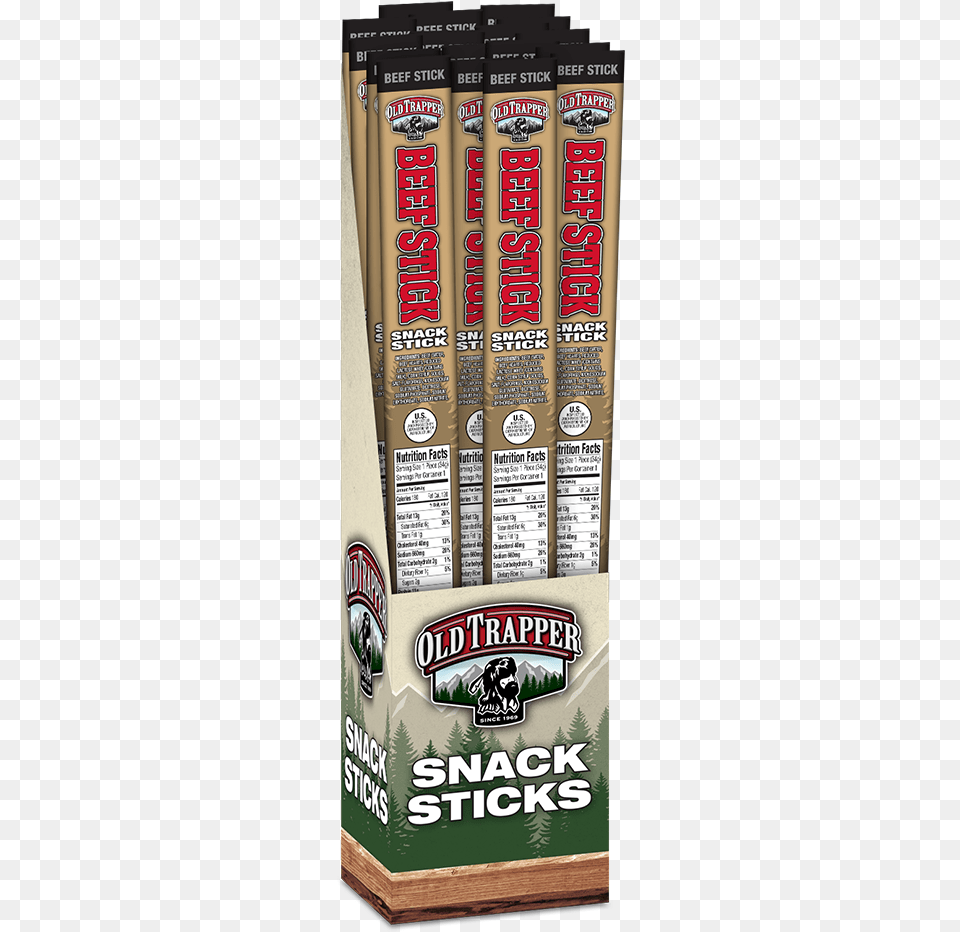 Beef Stick Sausage Old Trapper, Advertisement, Poster Png