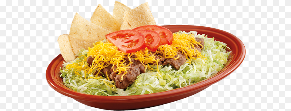 Beef Taco Salad With Chips, Food, Food Presentation, Meal, Dish Free Png Download