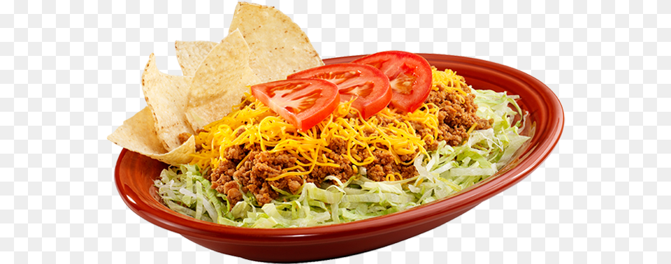 Beef Taco Salad With Chips, Food, Food Presentation, Snack, Meal Free Transparent Png