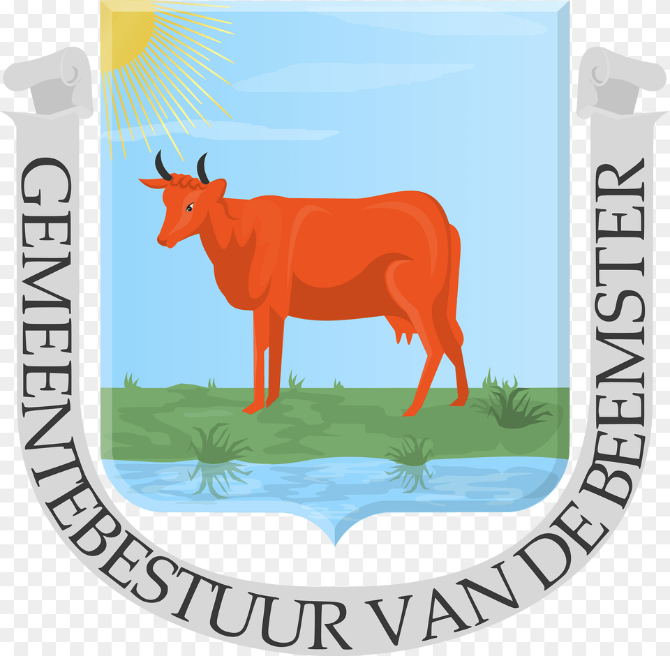 Beemster Wapen Clipart, Animal, Bull, Mammal, Cattle Png Image