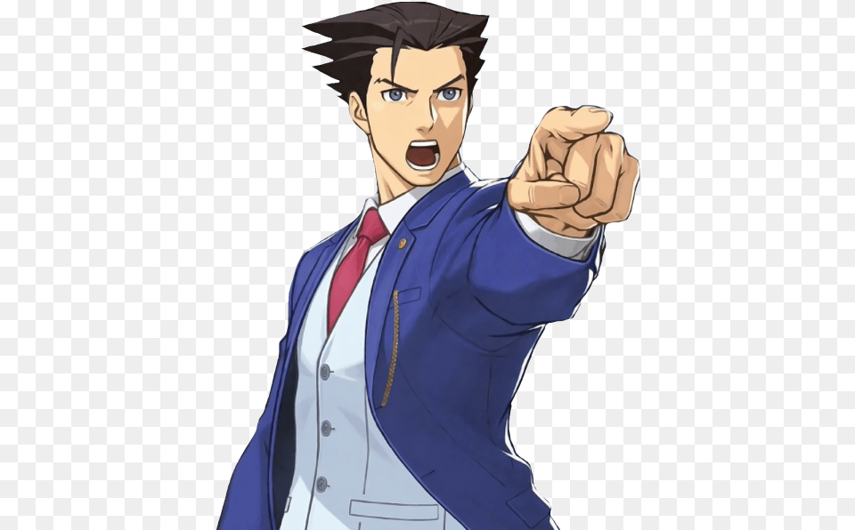Been Replaying Several Of These Games In The Last Ace Attorney Phoenix Wright Transparent, Adult, Person, Man, Male Free Png Download