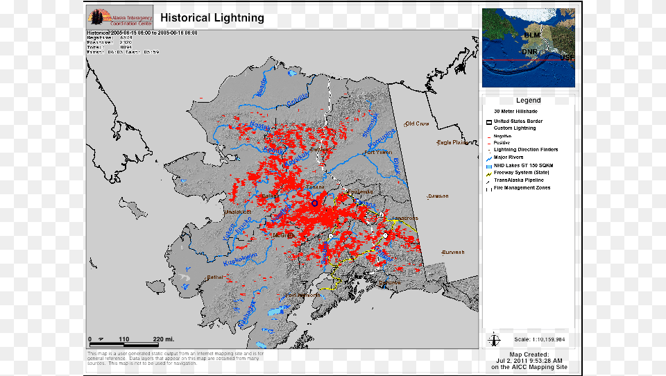 Been Working On Developing A Climatology Of Lightning Alaska Temperature Map, Chart, Plot, Atlas, Diagram Png