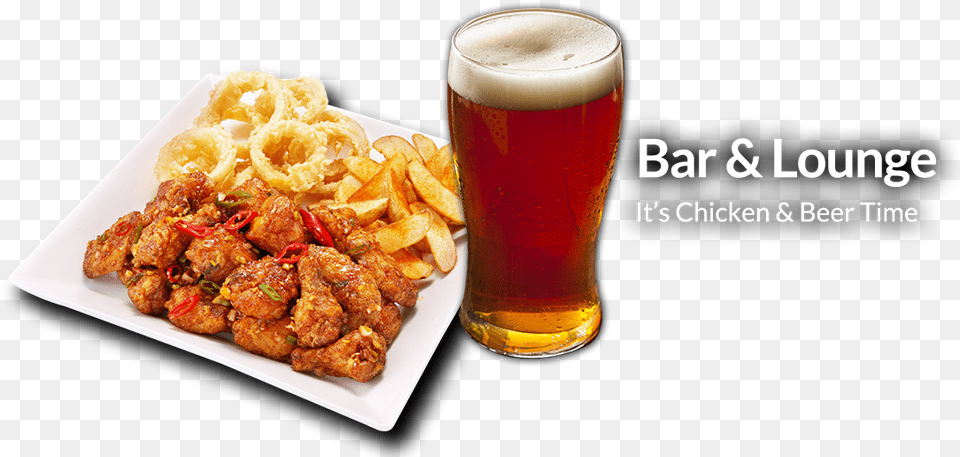 Beer And Chicken, Alcohol, Beverage, Glass, Beer Glass Free Png