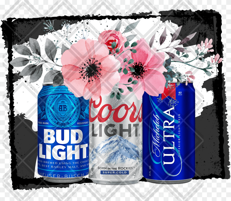 Beer And Flowers Svg, Can, Tin, Flower, Plant Png