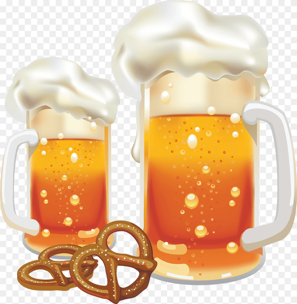 Beer And Pretzels Clipart, Alcohol, Beverage, Cup, Glass Free Png