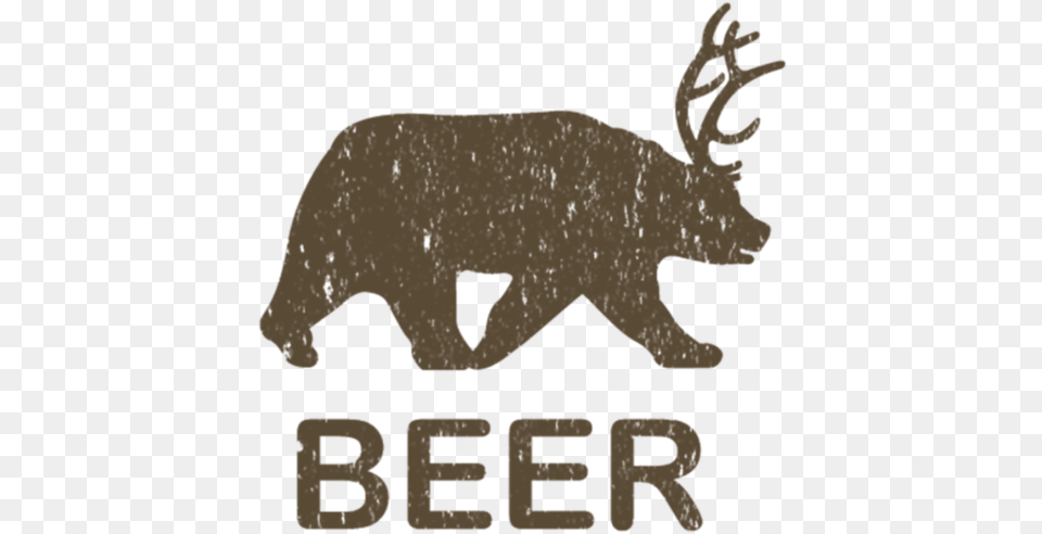 Beer Bear Deer Vintage Deer Bear Beer, Animal, Wildlife, Person, Mammal Free Png Download