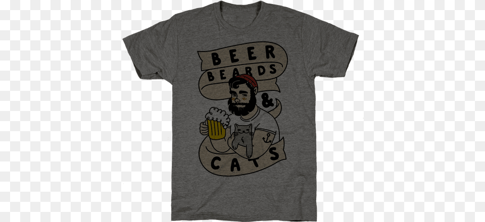 Beer Beards And Cats Mens T Shirt Brother May I Have Some Lamp, Clothing, T-shirt Free Png Download
