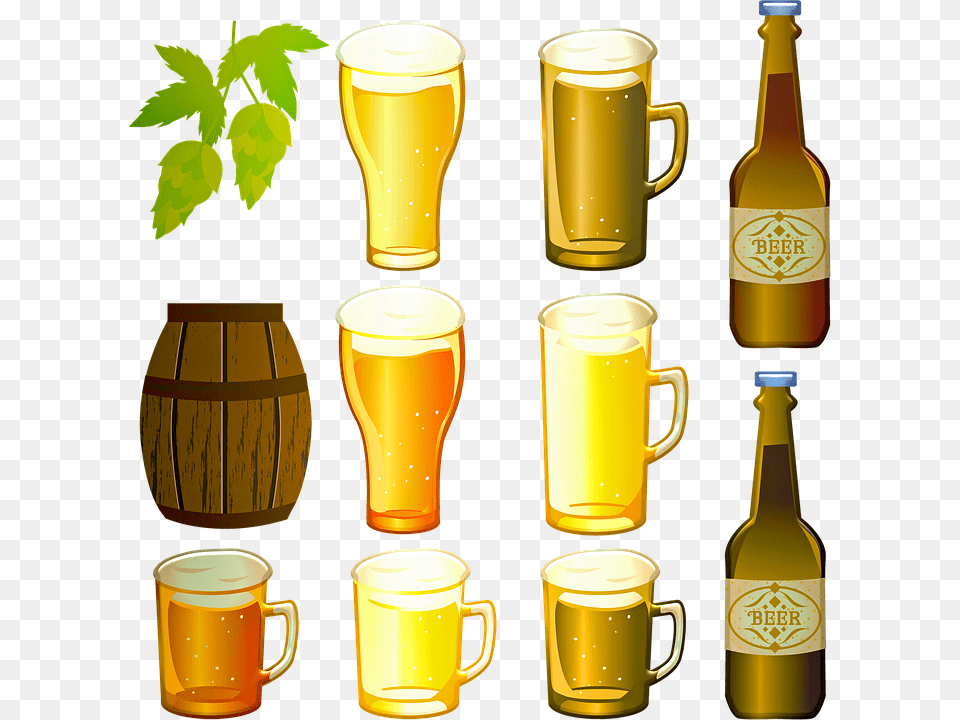 Beer Beer Bottle Oktoberfest Drink Alcohol Glass Lager, Beverage, Cup, Liquor, Beer Glass Png Image