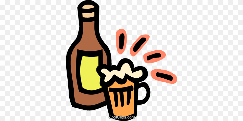 Beer Bottle And Mug Of Beer Royalty Vector Clip Art, Alcohol, Beverage, Liquor, Wine Free Png