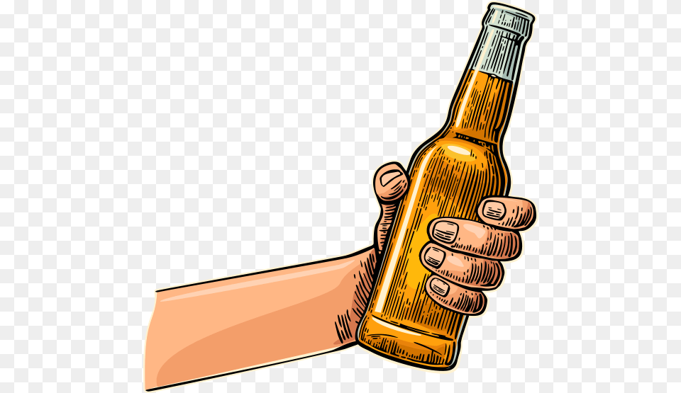 Beer Bottle Cheers Illustration, Alcohol, Beer Bottle, Beverage, Liquor Png