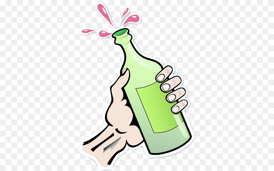 Beer Bottle Clipart Hand With Bottle Clipart, Beverage, Pop Bottle, Soda, Smoke Pipe Png Image