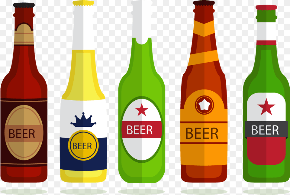 Beer Bottle Heineken Beer Bottle Alcoholic Beverage Beer Bottle Vector, Alcohol, Beer Bottle, Liquor, Lager Png Image