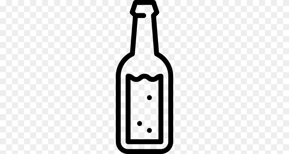 Beer Bottle Icon, Gray Png Image