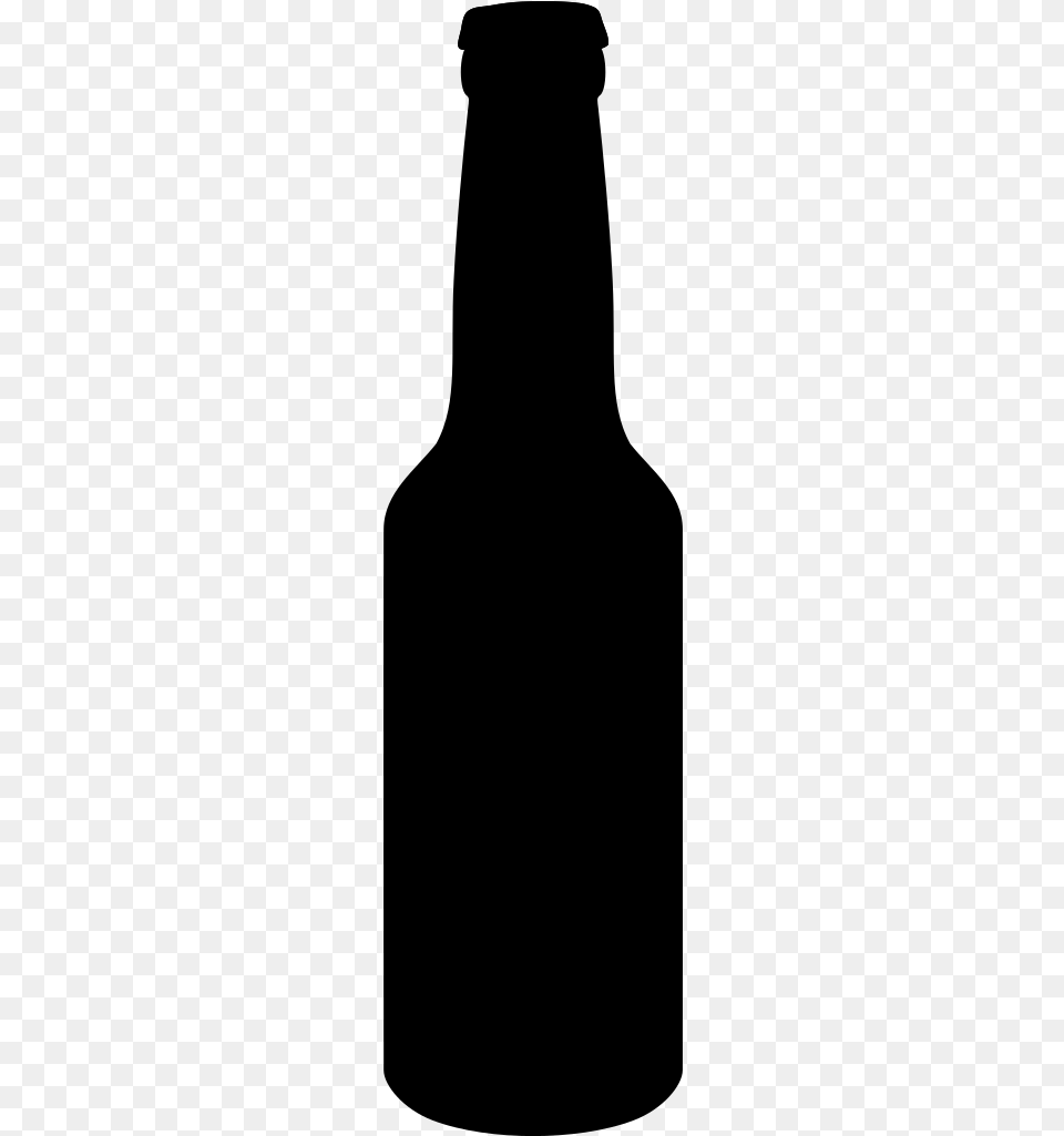 Beer Bottle Icon, Gray Free Png