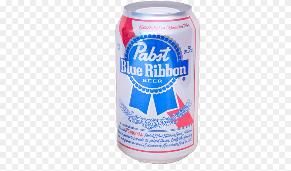 Beer Can Pabst Blue Ribbon, Alcohol, Beverage, Tin, Lager Png Image