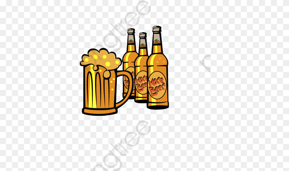 Beer Clipart Halloween Bottles Of Beer Cartoon Clipart Beer Bottle Vector, Alcohol, Beverage, Lager, Beer Bottle Free Png Download