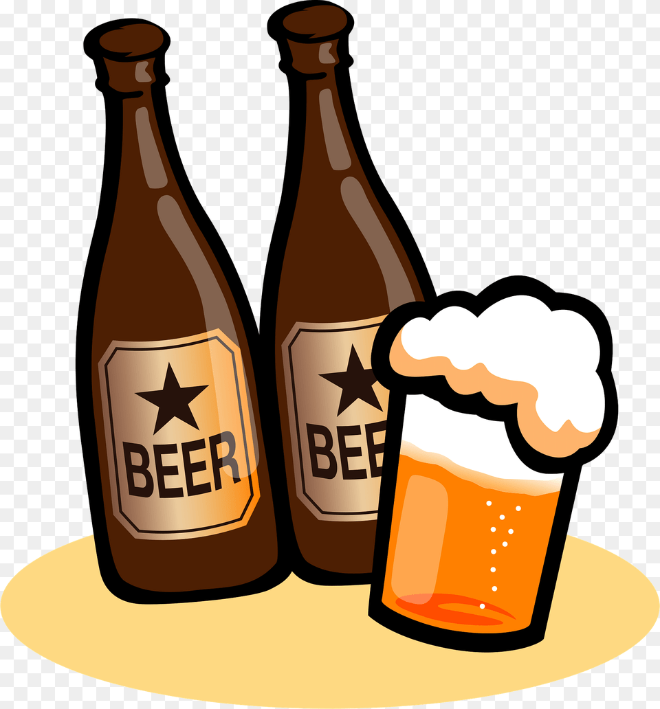 Beer Drink Clipart, Alcohol, Beverage, Bottle, Glass Free Png Download