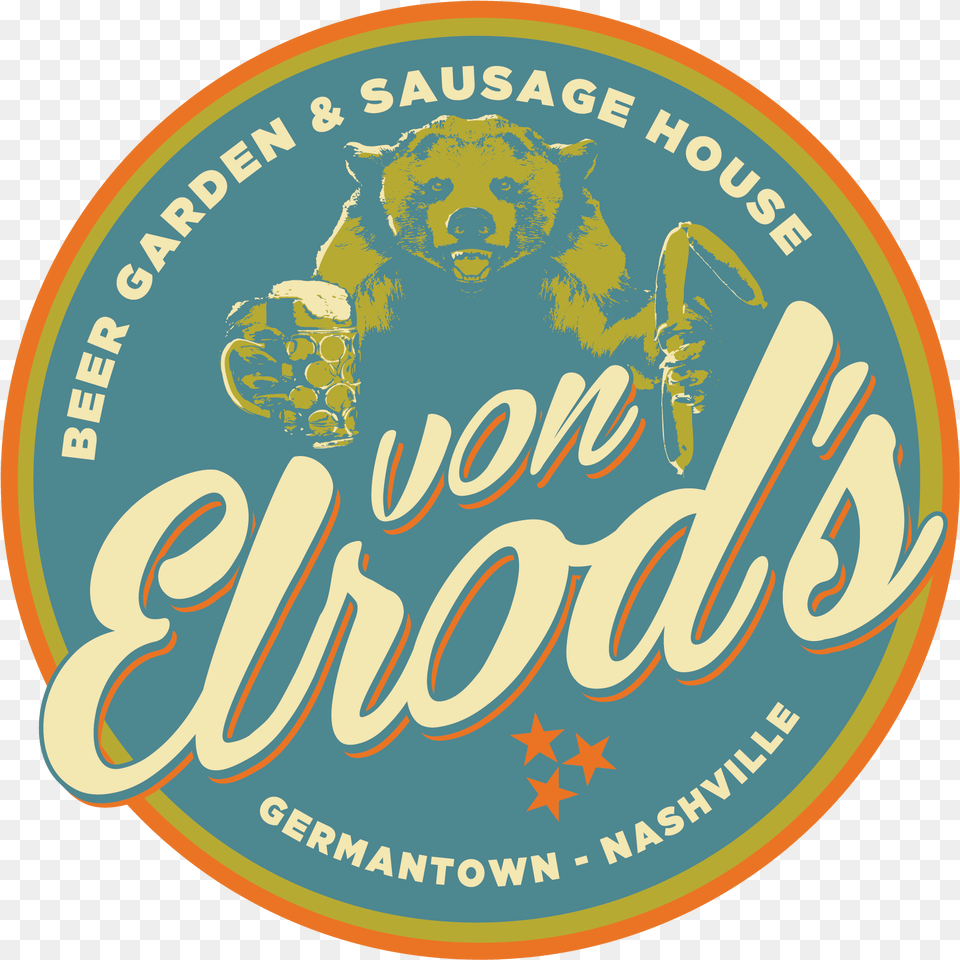Beer Garden Sausage House Coming To Germantown Von Elrod39s Logo, Badge, Symbol, Animal, Bear Png Image