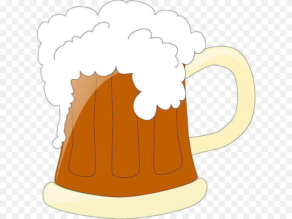 Beer Glassware Drink Clip Art, Cup, Alcohol, Beverage, Stein Free Png Download
