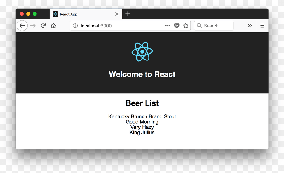 Beer List In React Create React App List, File, Webpage, Text, Electronics Free Transparent Png