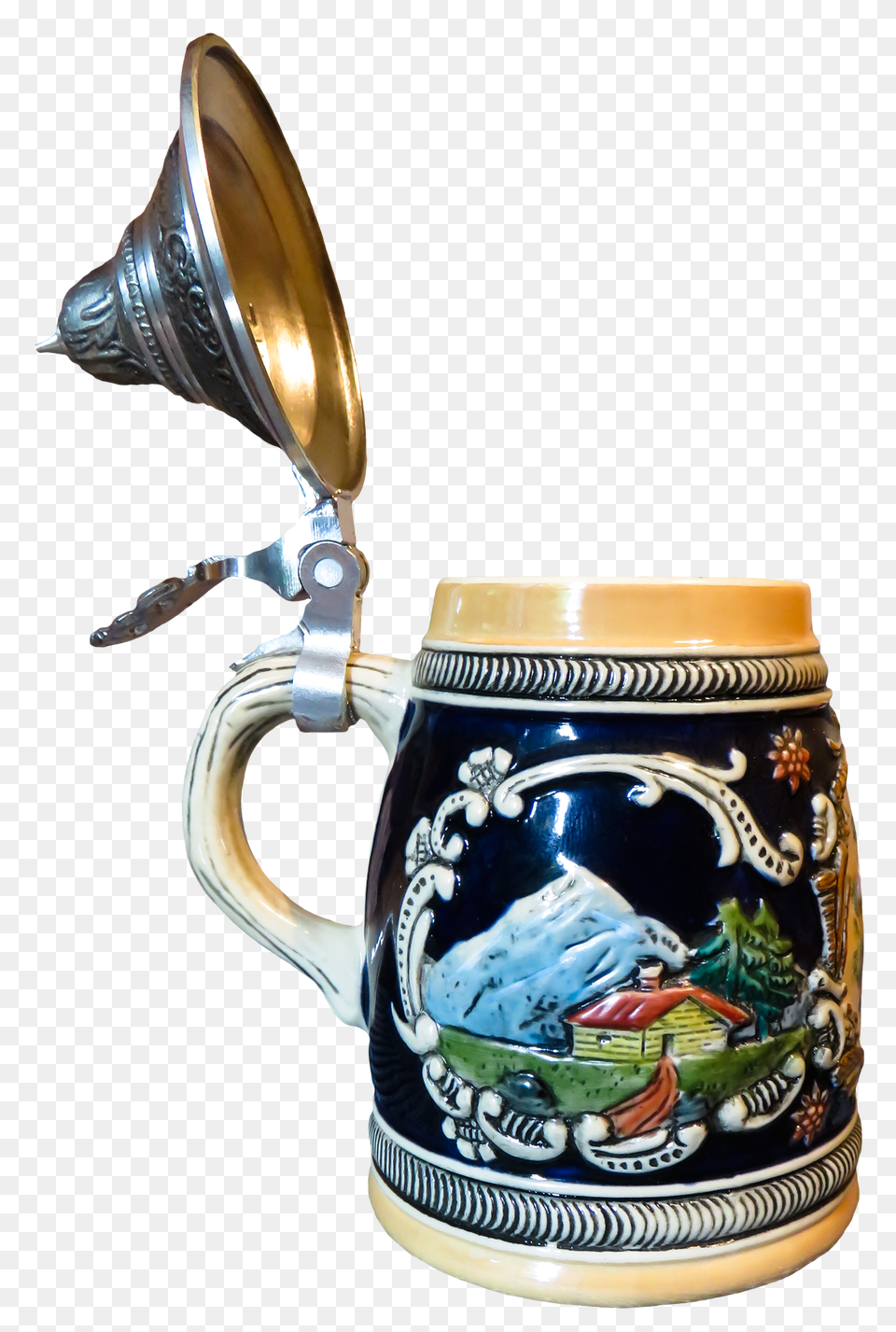 Beer Mug, Cup, Stein, Smoke Pipe Png Image