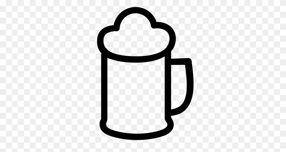 Beer Mug Beverage Coffee Mug Icon With And Vector Format, Gray Free Transparent Png